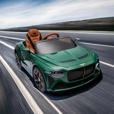 Licensed 2.4G Electric 12V Kids Ride On Car with 3 Speeds - Bentley Green