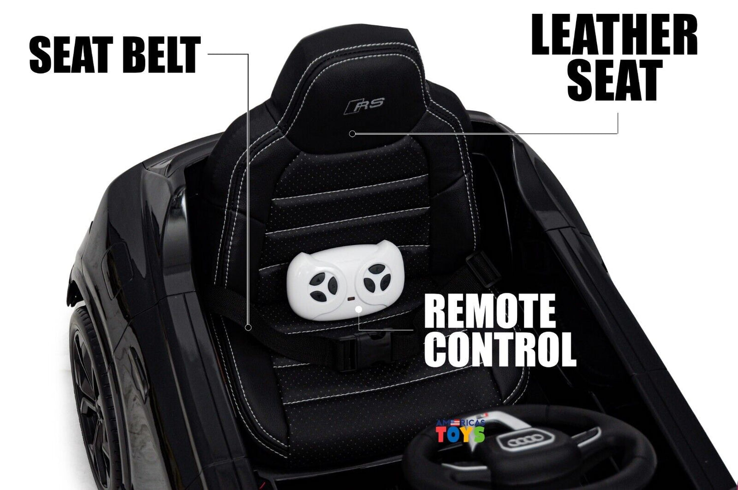 Licensed Audi 12V Electric Ride-On Car for Kids with Remote Control and MP3 Player - Available in Multiple Colors