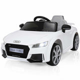 Licensed Audi TT RS Electric Ride-On Car for Kids with Remote Control and MP3 Player - White