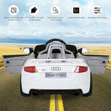 Licensed Audi TT RS Electric Ride-On Car for Kids with Remote Control and MP3 Player - White