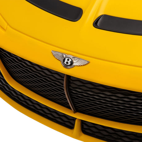 Licensed Bentley 2.4G Kids Ride On Car with Remote Control, 3 Speeds, and 12V Battery in Yellow