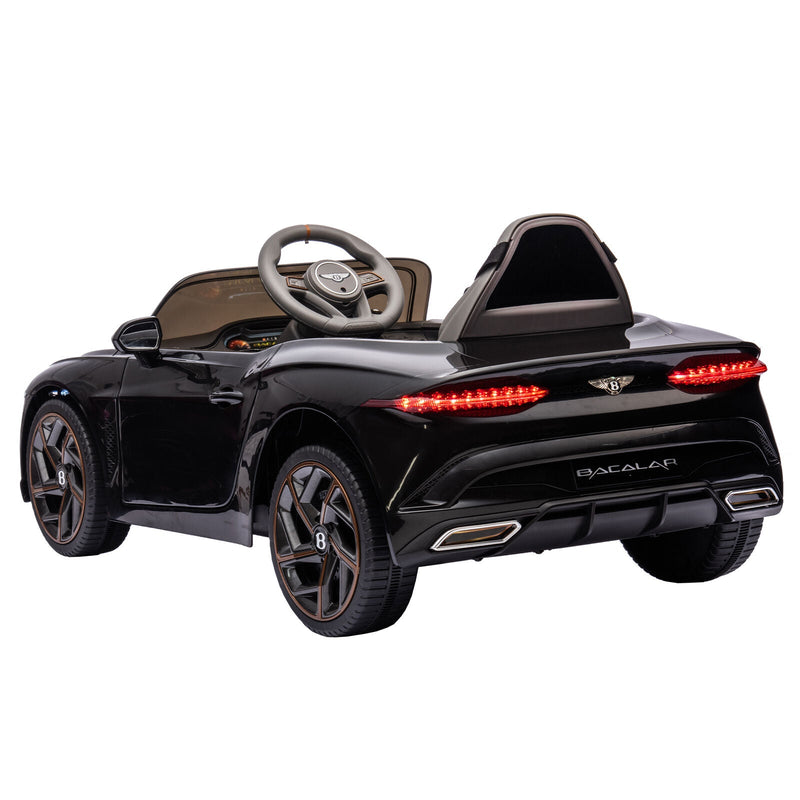 Licensed Bentley 2.4G RC Kids Ride On Car with 3 Speeds - Electric 12V 7A in Sleek Black