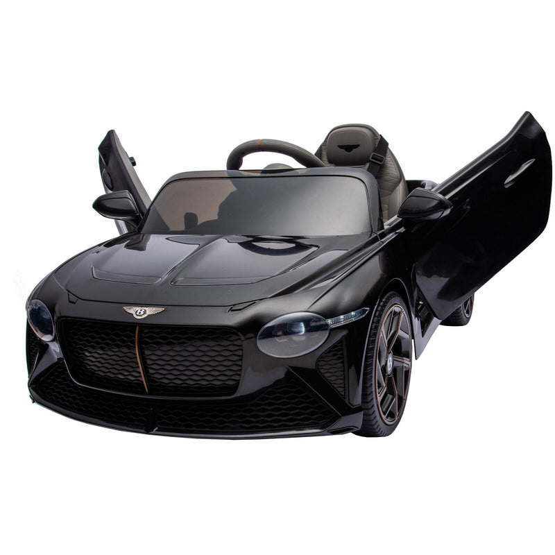 Licensed Bentley 2.4G RC Kids Ride On Car with 3 Speeds - Electric 12V 7A in Sleek Black