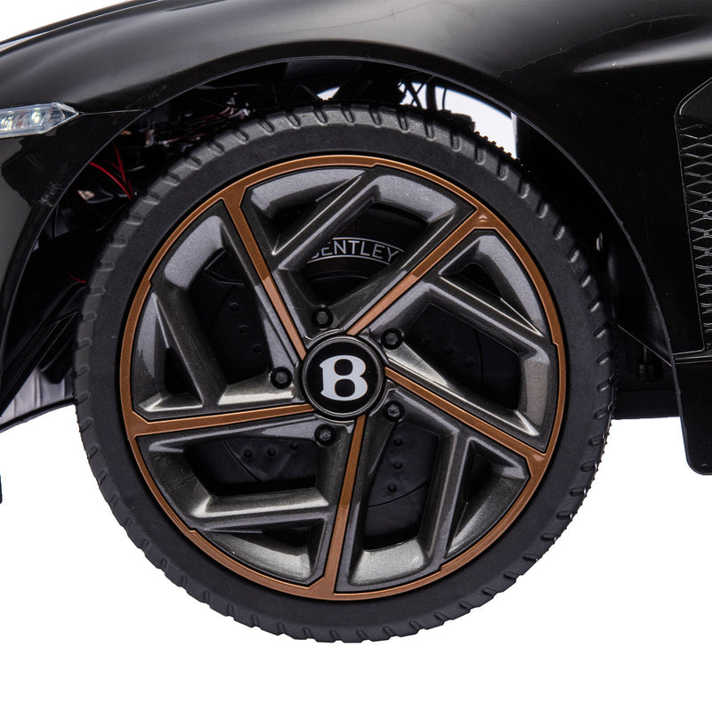 Licensed Bentley 2.4G RC Kids Ride On Car with 3 Speeds - Electric 12V 7A in Sleek Black