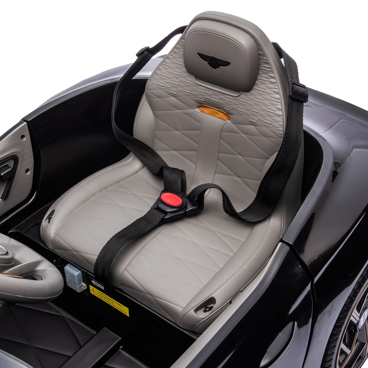 Licensed Bentley 2.4G RC Kids Ride On Car with 3 Speeds - Electric 12V 7A in Sleek Black