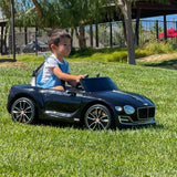 Electric Kids Ride On Car with 2 Speeds and Remote Control - Bentley Style Motorized Vehicle