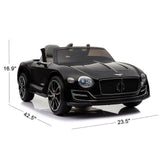 Electric 12v Ride-On Car for Kids with Remote Control, LED Lights, MP3 Player, and 2 Seats - Bentley Style