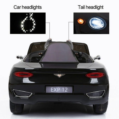 Bentley Style 12V Electric Ride On Toy Car with Remote Control and LED Lights