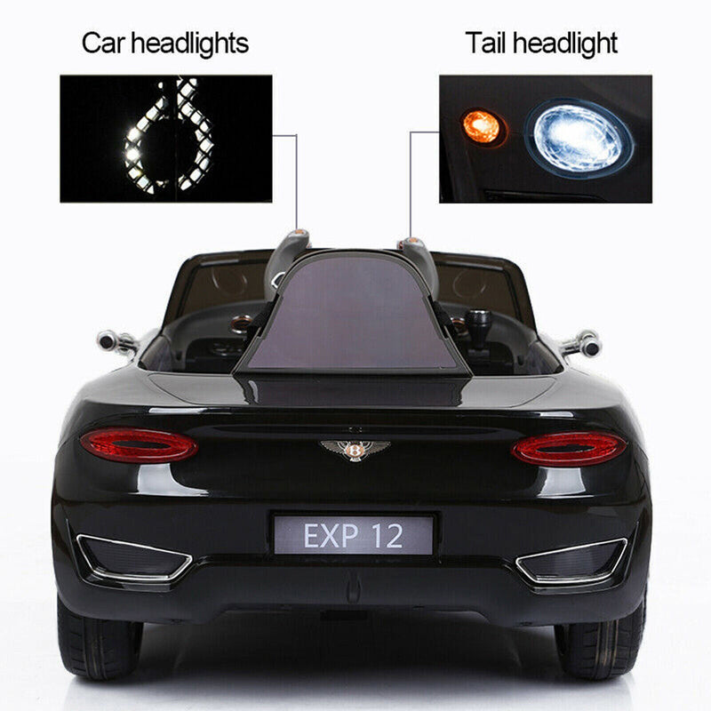 12V Electric Kids Ride On Car with LED Lights - Bentley EXP12 Inspired Design