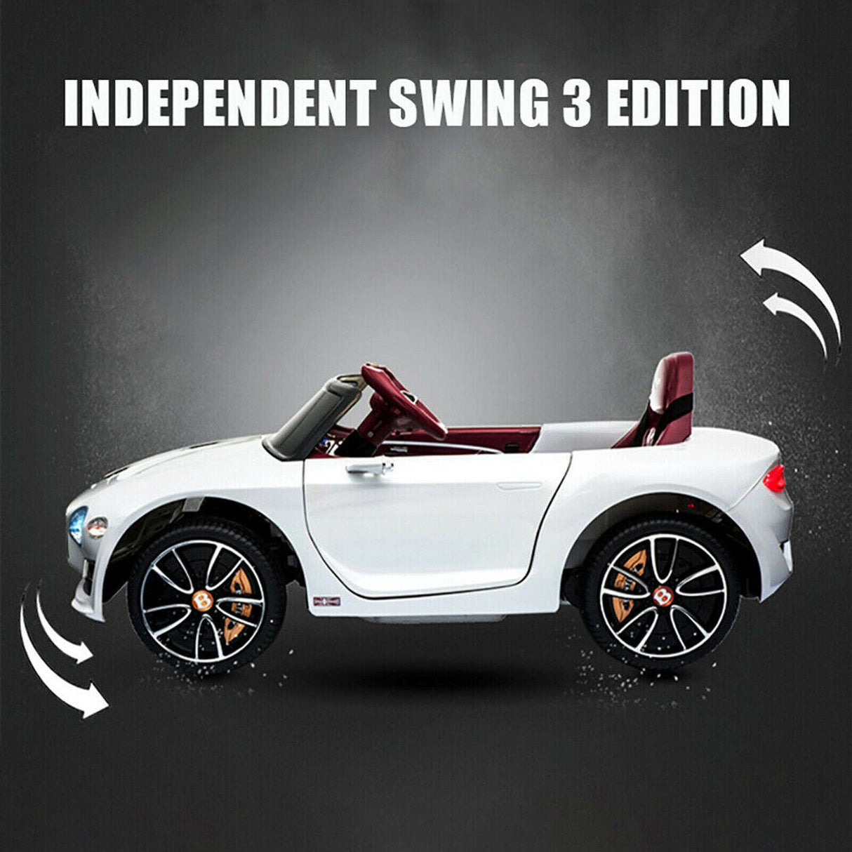 12V Electric Kids Ride On Car with LED Lights - Bentley EXP12 Inspired Design