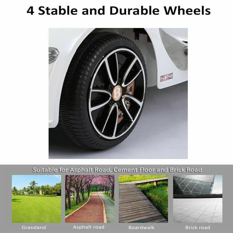 12V Electric Kids Ride On Car with LED Lights - Bentley EXP12 Inspired Design