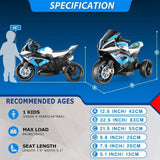Licensed BMW 12V Battery Powered Electric Ride-On Motorcycle for Kids