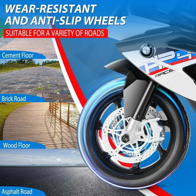 Licensed BMW 12V Battery Powered Electric Ride-On Motorcycle for Kids