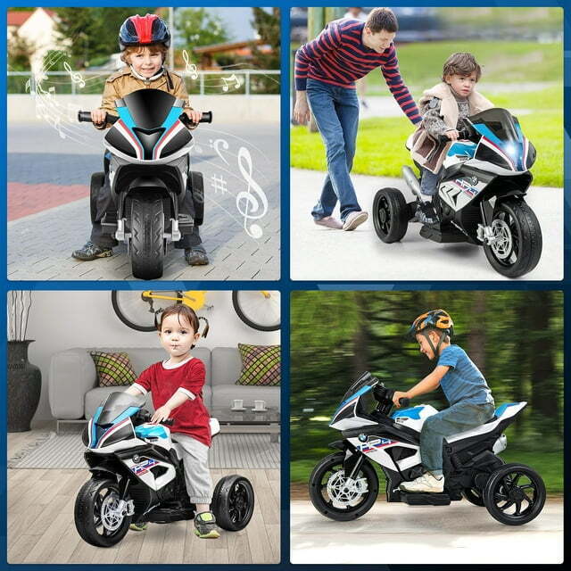 Licensed BMW 12V Battery Powered Electric Ride-On Motorcycle for Kids