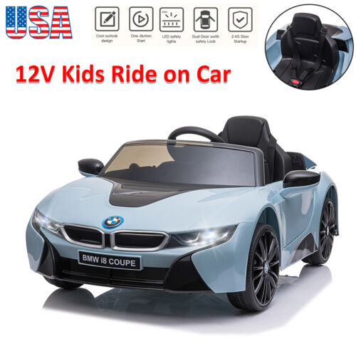Licensed BMW I8 Electric Ride-On Car for Kids with MP3 and Remote Control - Blue