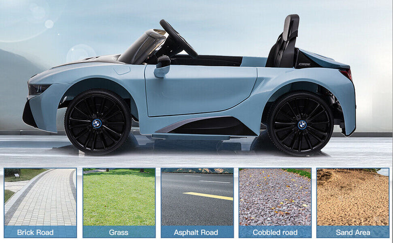 Licensed BMW I8 Electric Ride-On Car for Kids with Remote Control - Blue