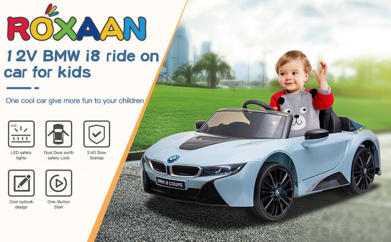 Licensed BMW I8 Style Electric Ride-On Car for Kids with LED Lights, Music, and Remote Control