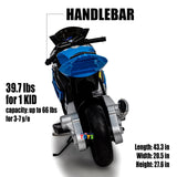 Licensed BMW Kids Motorcycle with MP3 Player and EVA Wheels - Available in Multiple Colors