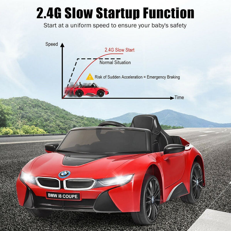 Licensed BMW Kids Ride On Car with Remote Control in Red - 12V Power