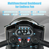 Licensed BMW 3-Wheel Electric Ride-On Motorcycle for Kids with Lights - White