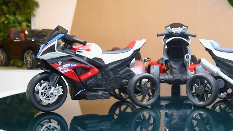 Licensed BMW 3-Wheel Ride-On Motorcycle for Kids with Music - 12V Battery Powered