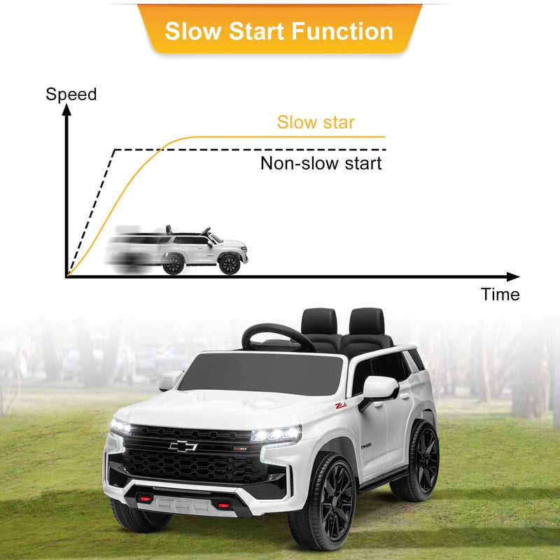 Licensed Chevrolet Silverado GMC 12V Ride-On Car Truck for Kids - White