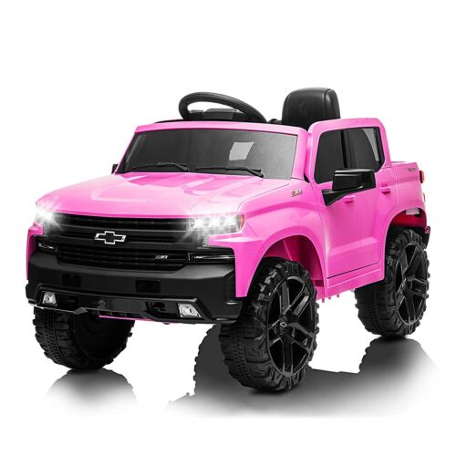 Licensed Chevrolet Silverado GMC 12V Ride-On Pink Car Truck for Kids