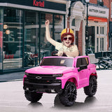 Licensed Chevrolet Silverado GMC 12V Ride-On Pink Car Truck for Kids