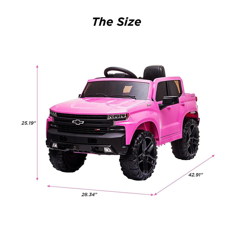 Licensed Chevrolet Silverado GMC 12V Ride-On Pink Car Truck for Kids