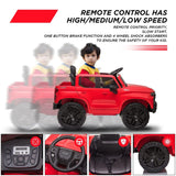 Licensed Chevrolet Silverado GMC Kids' 12V Battery-Powered Ride-On Truck in Red