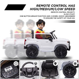 Licensed Chevrolet Silverado GMC White 12V Battery Powered Ride-On Truck for Kids