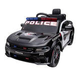 Licensed Dodge Charger Police Sports Car for Kids with LED Lights, USB and MP3 Capabilities - 12V
