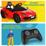 Licensed Lamborghini Aventador 12V Battery Powered Ride-On Car for Kids - Perfect Gift!
