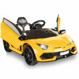 Licensed Lamborghini Aventador 12V Battery Powered Ride-On Car for Kids - The Perfect Toy Gift!