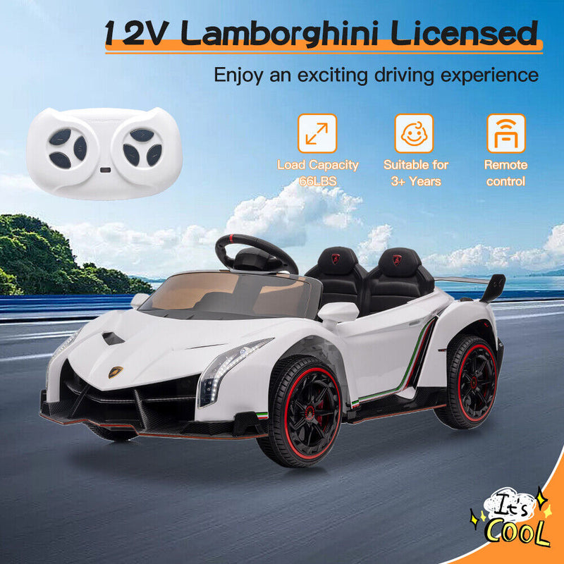 Licensed Lamborghini Electric Ride-On Car for Kids with MP3 and Remote Control - 12V