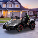 Licensed Lamborghini Electric Ride-On Toy Car for Kids with Remote Control - Black