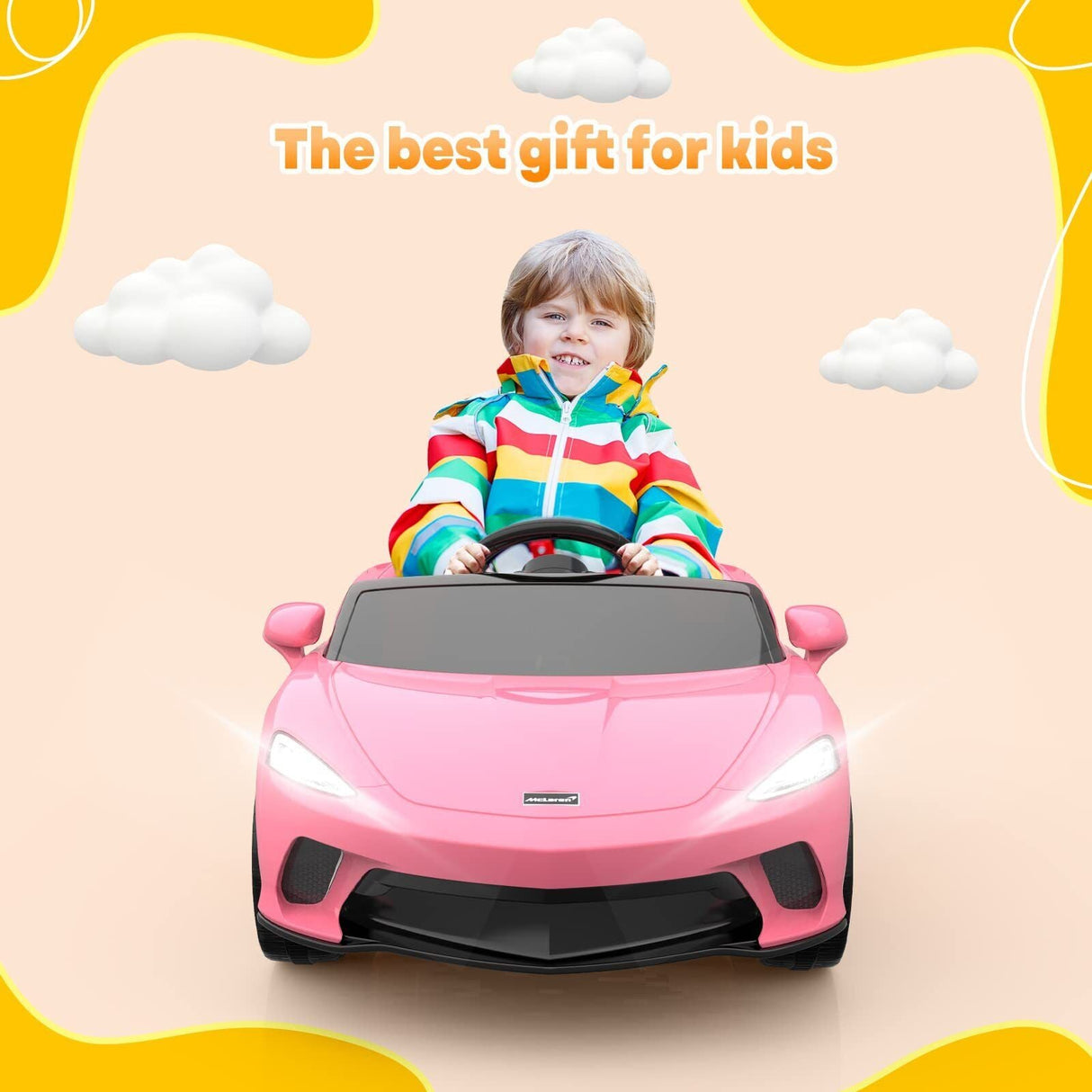 Licensed Lamborghini McLaren 12V Electric Ride-On Car for Kids with Remote Control