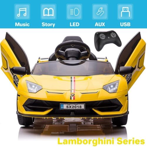 Licensed Lamborghini Poison 12V Battery Powered Electric Ride-On Car with Dual 35W Motors
