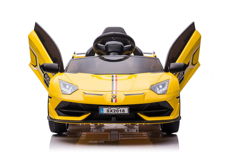 Licensed Lamborghini Ride-On Car for Kids with Hydraulic Doors - 12V 2×35W - Perfect Gift for Young Car Enthusiasts