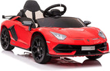 Licensed Lamborghini Ride-On Car Toy with Hydraulic Door and 3-Speed Function - 2x35W Motor, 12V Battery