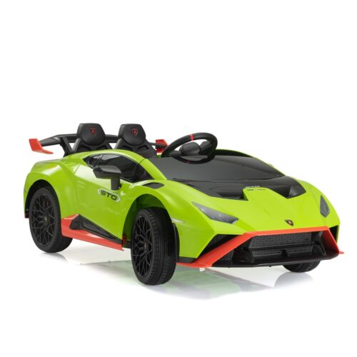 Licensed Lamborghini STO Ride On Car for Kids - 12V Battery Powered, Green
