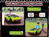 Licensed Lamborghini STO Ride On Car for Kids - 12V Battery Powered, Green