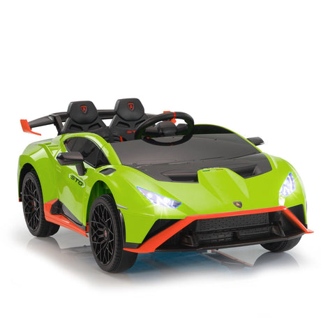 Licensed Lamborghini STO Ride On Car for Kids with RC and Music - 12V Electric Vehicle