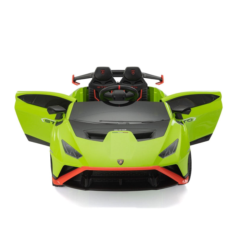Licensed Lamborghini STO Ride On Car for Kids with RC and Music - 12V Electric Toy Vehicle