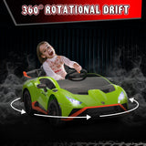 Licensed Lamborghini STO Ride On Car for Kids with RC and Music - 12V Electric Toy Vehicle