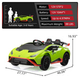 Licensed Lamborghini STO Electric Ride-On Car for Kids with Remote Control - 12V