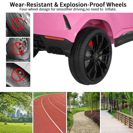 Licensed Lamborghini Urus SUV Ride-On Car for Kids with Remote Control and MP3 Player - 12V