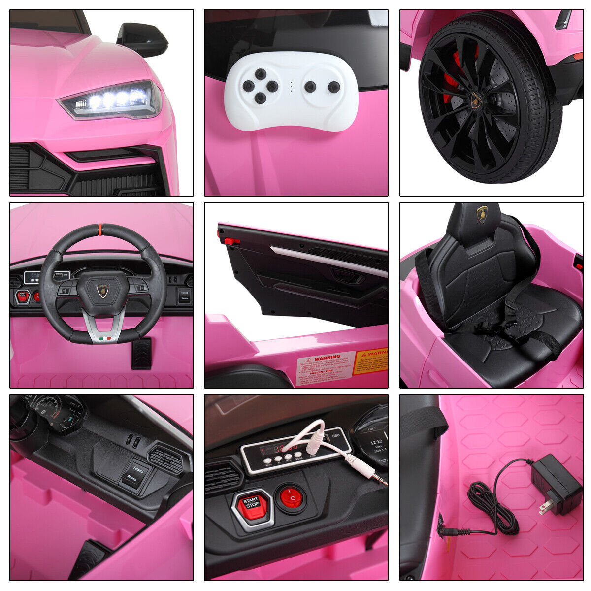 Licensed Lamborghini Urus SUV Ride-On Car for Kids with Remote Control and MP3 Player - 12V