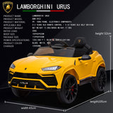Licensed Lamborghini Urus SUV Ride-On Car for Kids with Remote Control and MP3 Player - 12V