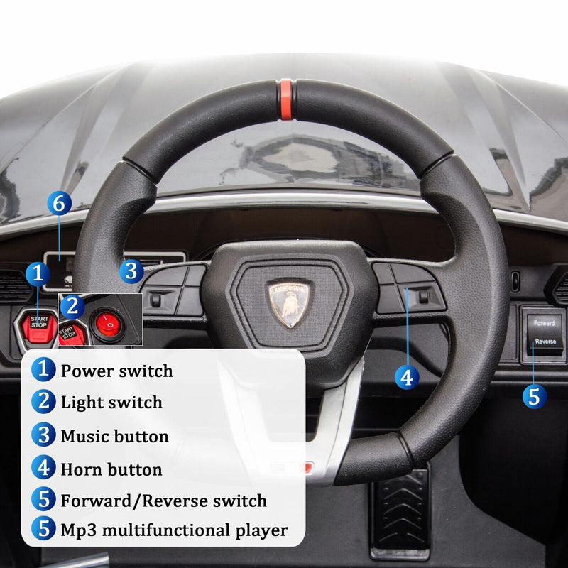 Licensed Lamborghini Urus SUV Ride-On Car for Kids with Remote Control and MP3 Player - 12V